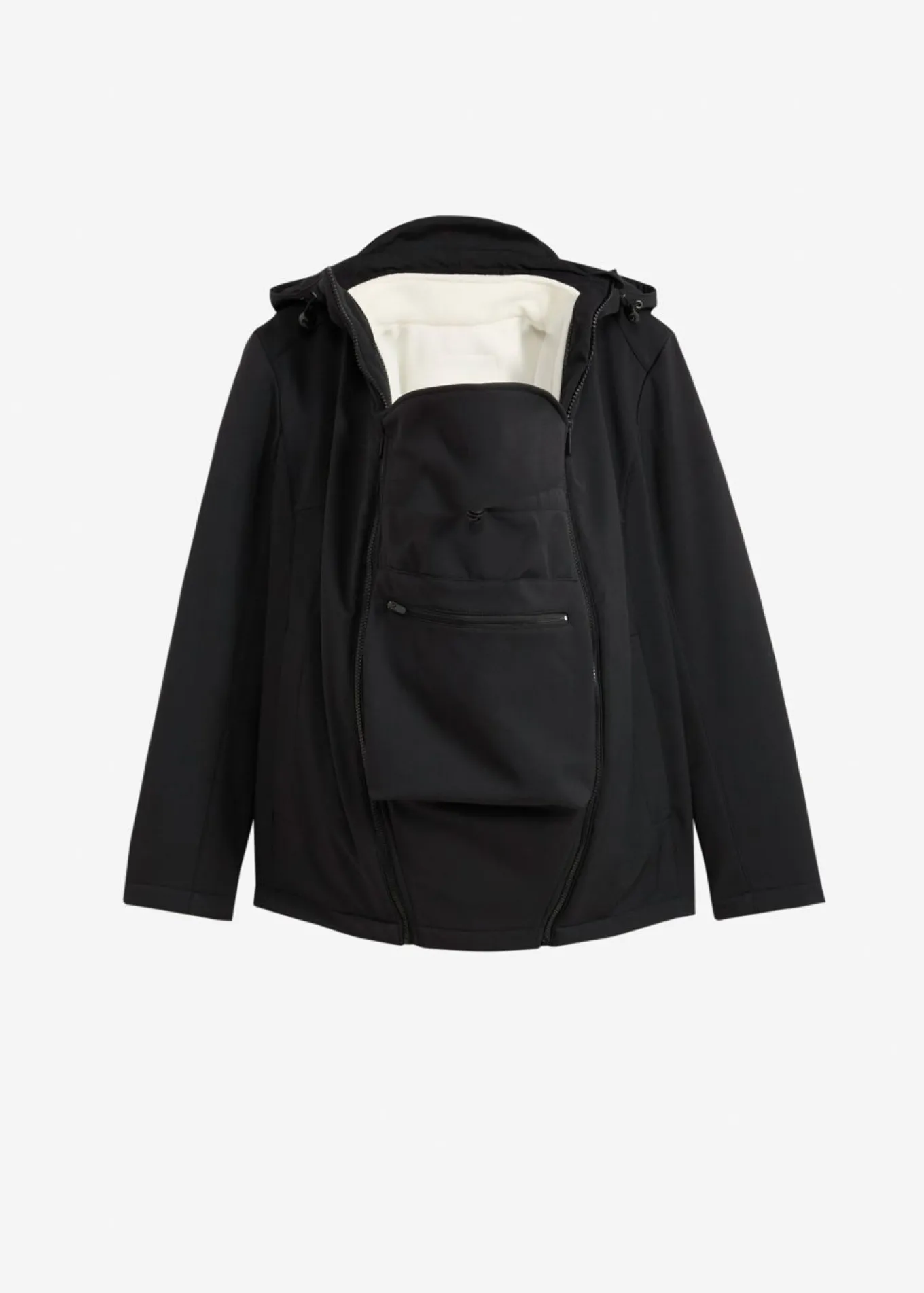 Chaqueta premamá de porteo 6 en 1 con forro polar extraíble