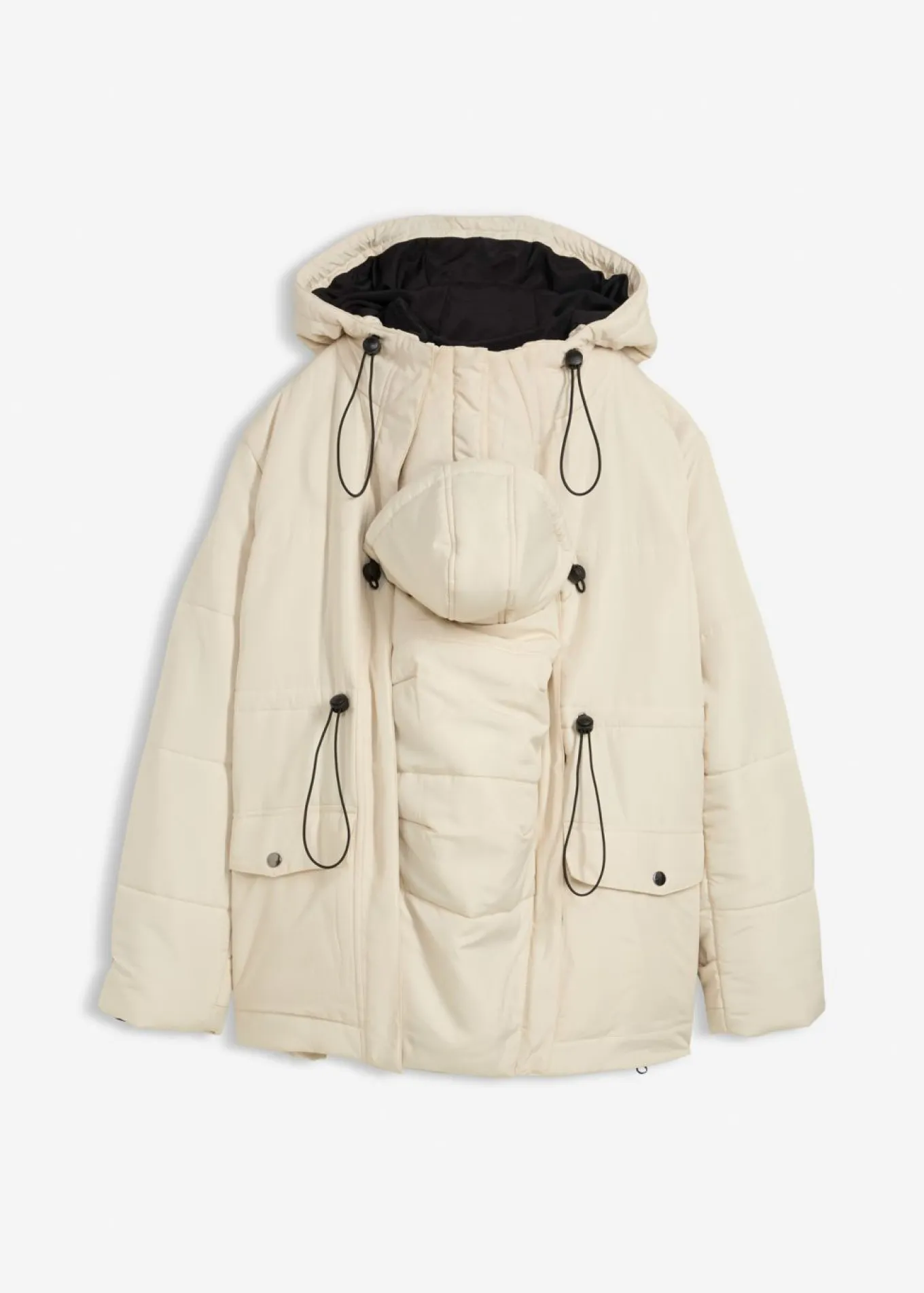 Chaqueta premamá de porteo 6 en 1 con forro polar extraíble