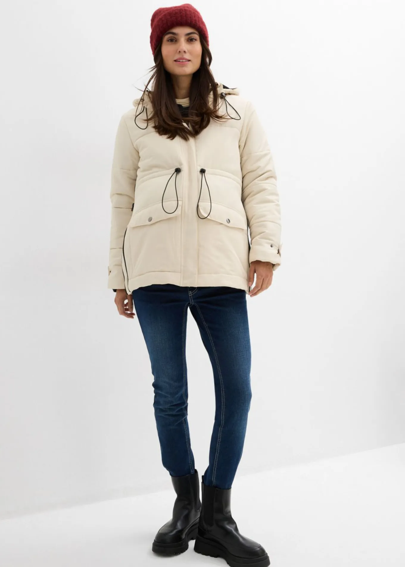 Chaqueta premamá de porteo 6 en 1 con forro polar extraíble