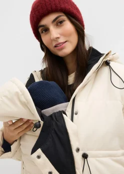 Chaqueta premamá de porteo 6 en 1 con forro polar extraíble