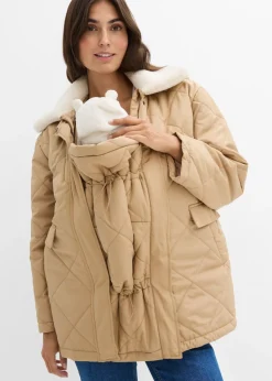 Chaqueta premamá de porteo 6 en 1 con chaleco desmontable