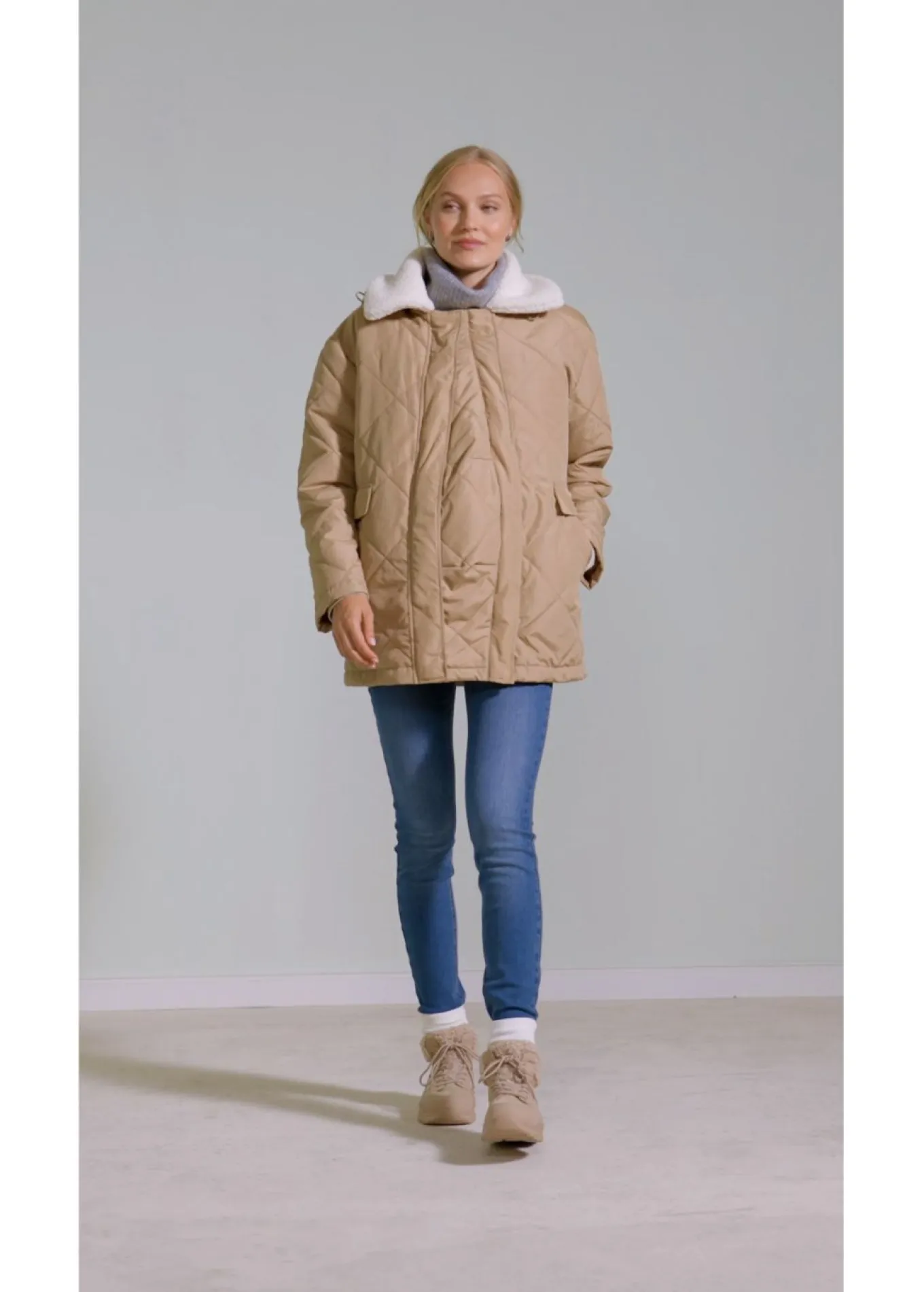Chaqueta premamá de porteo 6 en 1 con chaleco desmontable