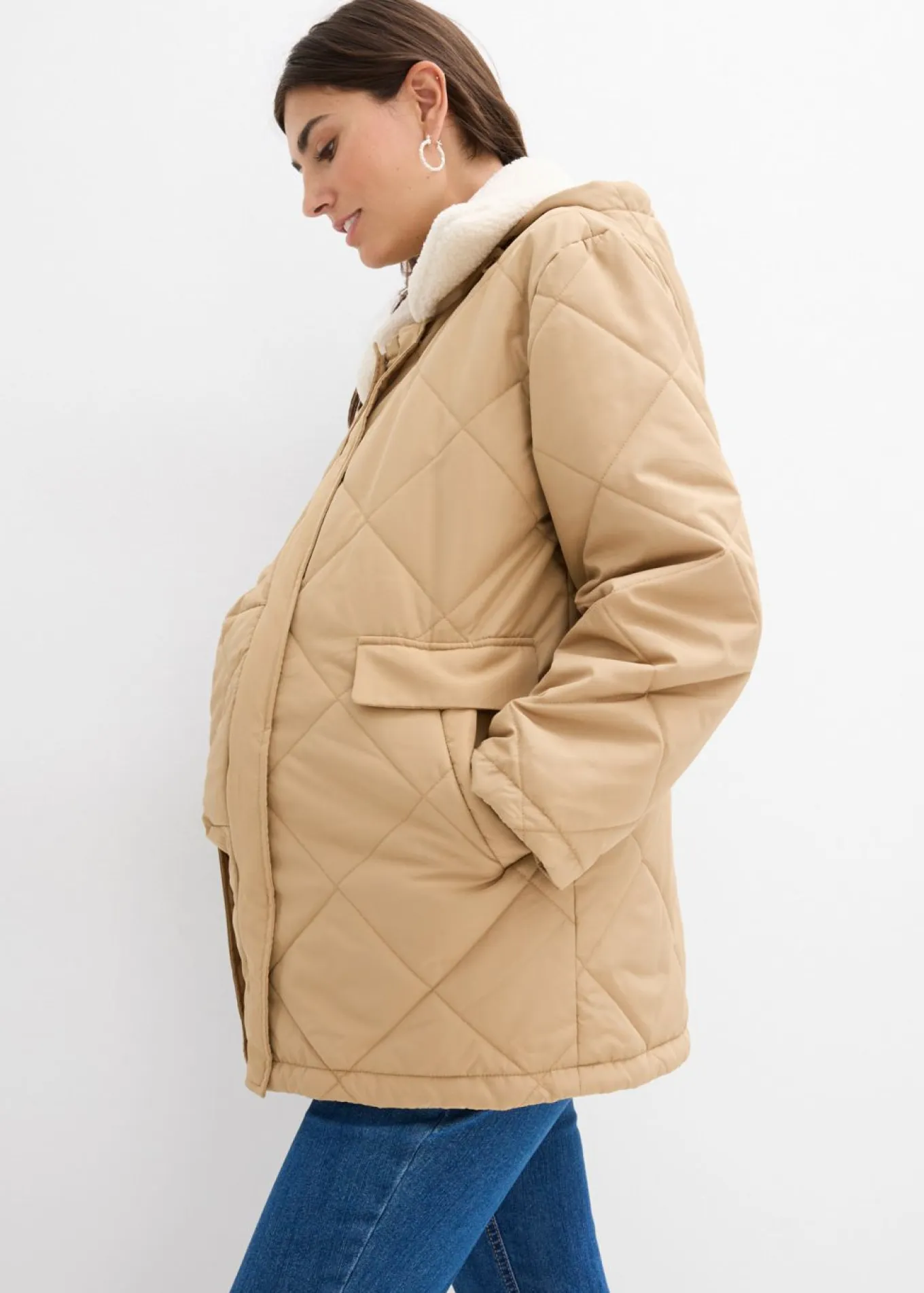 Chaqueta premamá de porteo 6 en 1 con chaleco desmontable