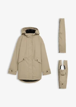 Chaqueta premamá impermeable 6 en 1 con inserto de porteo y chaqueta polar desmontable