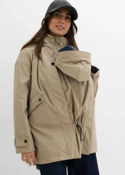 Chaqueta premamá impermeable 6 en 1 con inserto de porteo y chaqueta polar desmontable