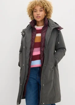 Chaqueta repelente al agua para exteriores con aspecto 2 en 1