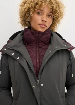 Chaqueta repelente al agua para exteriores con aspecto 2 en 1