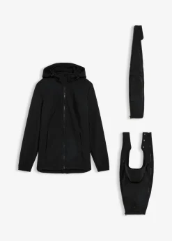 Chaqueta softshell 4 en 1 con inserto para bebé en la parte delantera y trasera