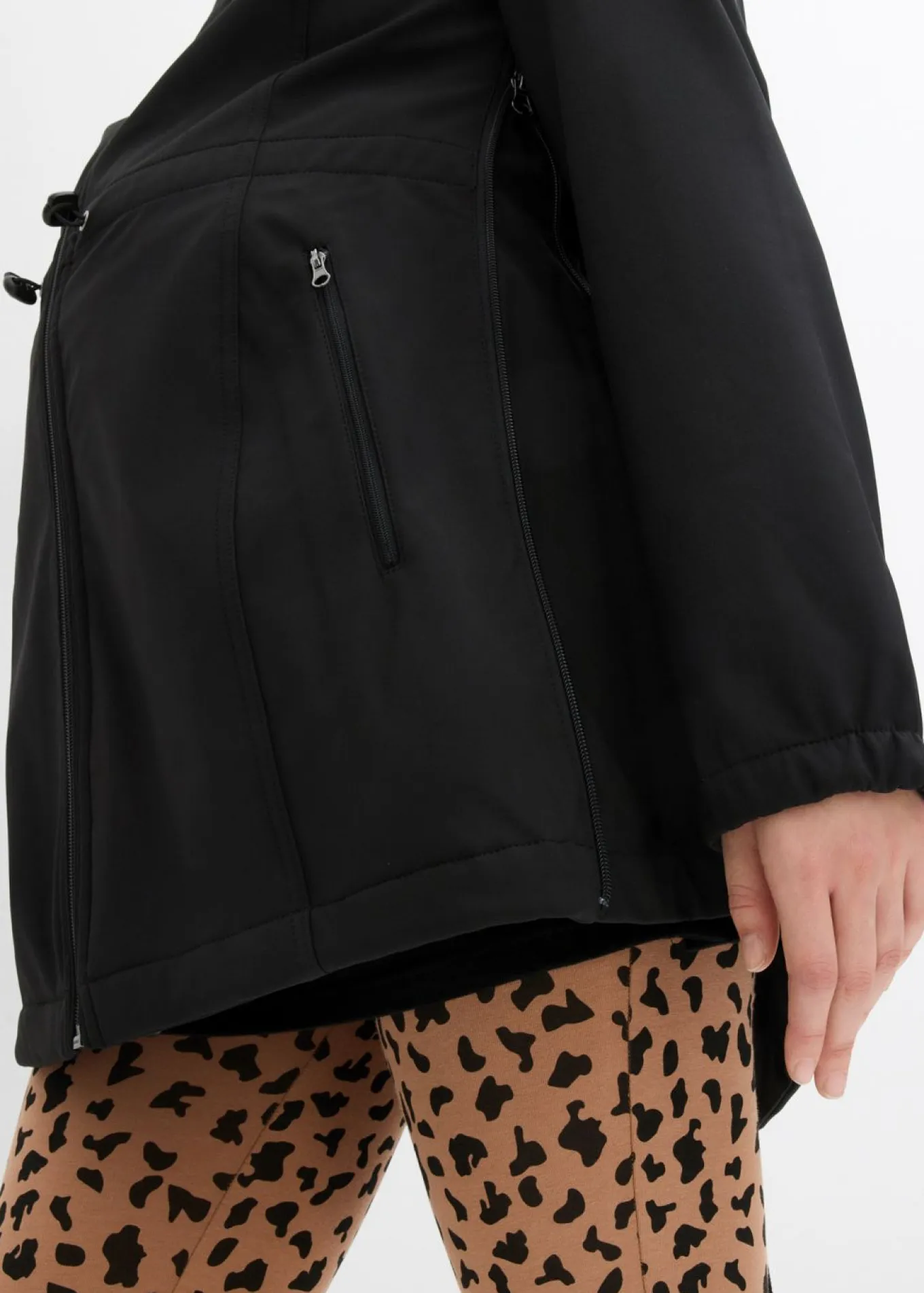 Chaqueta softshell de porteo/premamá con ancho regulable