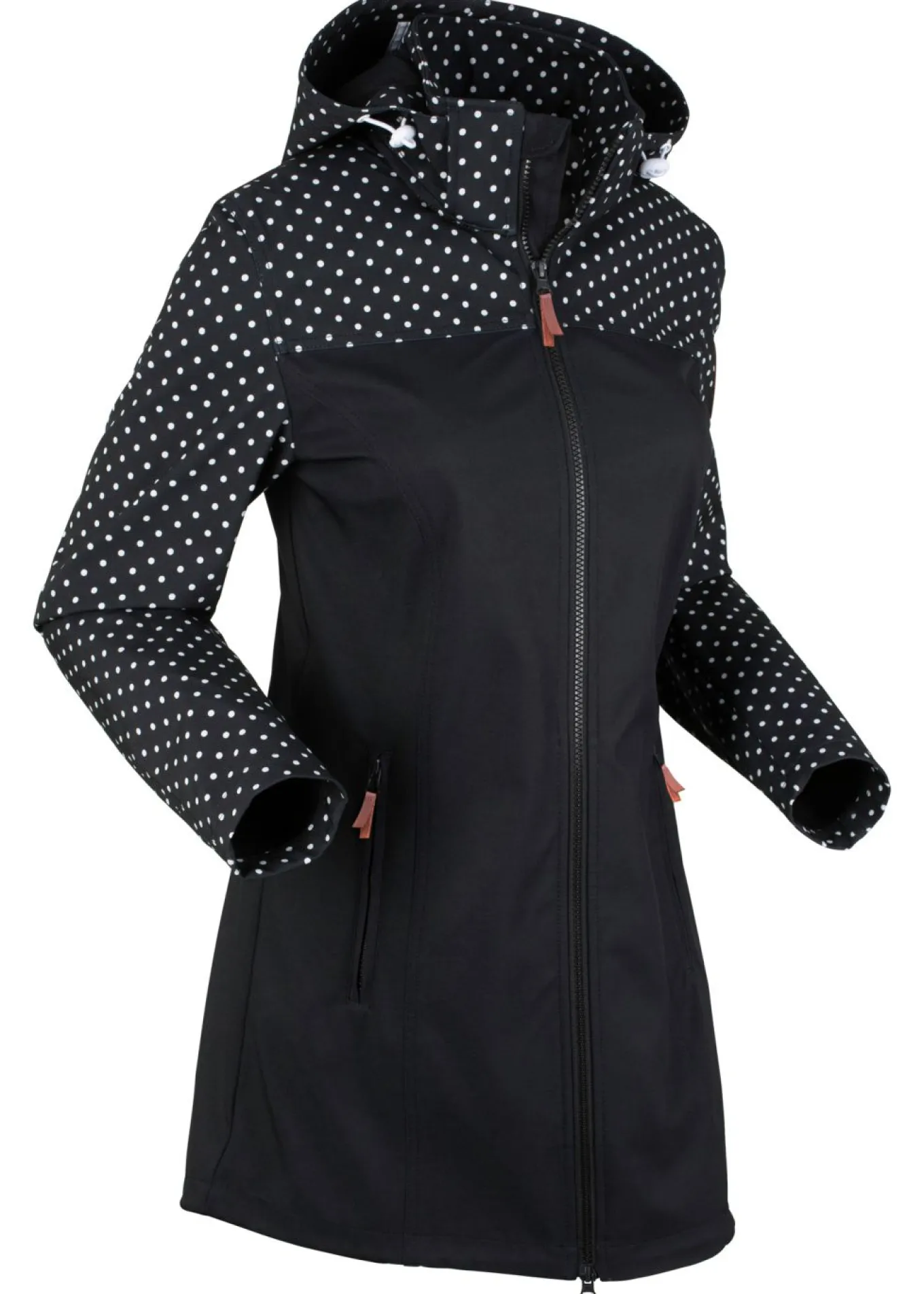 Chaqueta softshell repelente al agua con corte entallado
