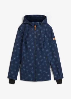 Chaqueta softshell repelente al agua con patrón de flores