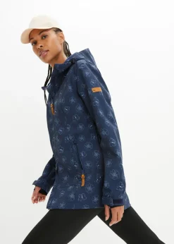 Chaqueta softshell repelente al agua con patrón de flores