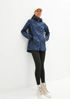 Chaqueta softshell repelente al agua con patrón de flores