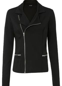 Chaqueta tipo biker de mezcla de viscosa