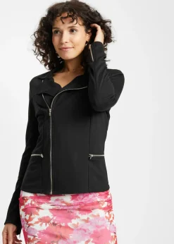 Chaqueta tipo biker de mezcla de viscosa