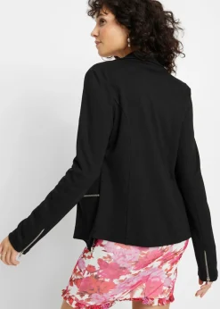 Chaqueta tipo biker de mezcla de viscosa