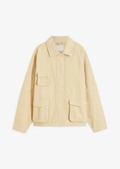 Chaqueta tipo militar de algodón puro