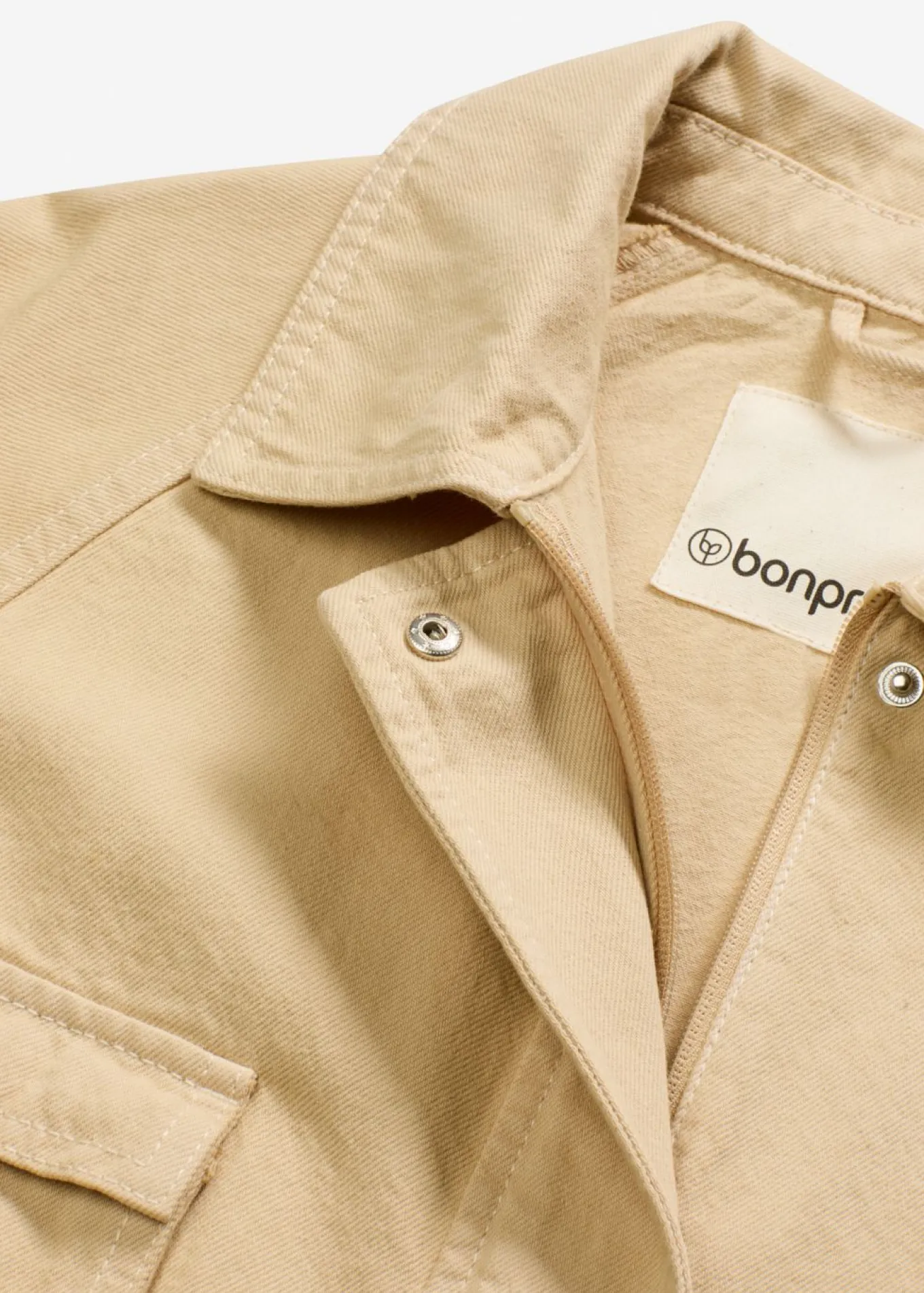 Chaqueta tipo militar de algodón puro