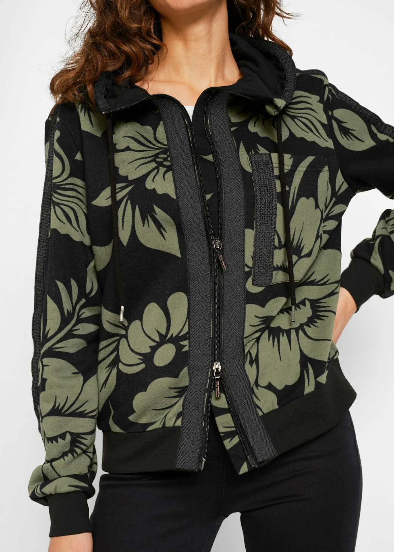 Chaqueta tipo sudadera con algodón