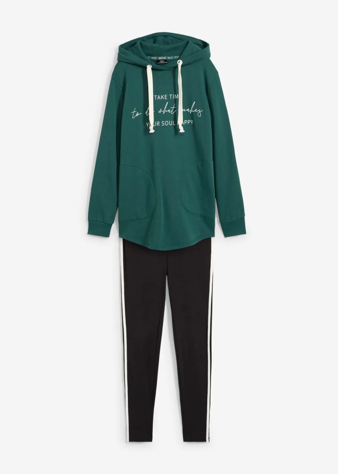 Chándal con sudadera larga y leggings (2 piezas)