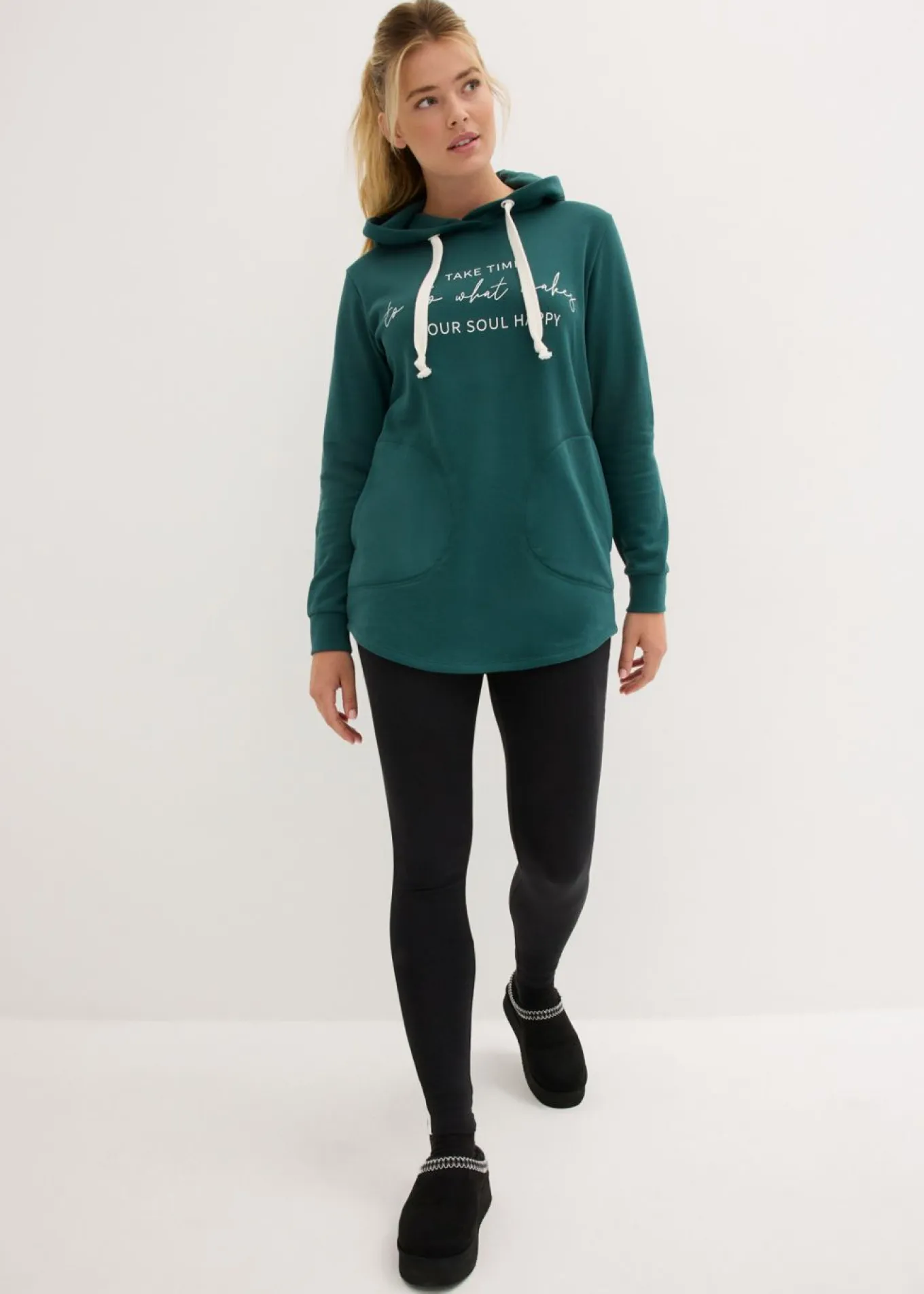 Chándal con sudadera larga y leggings (2 piezas)
