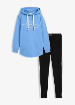 Chándal con sudadera larga y leggings (2 piezas)