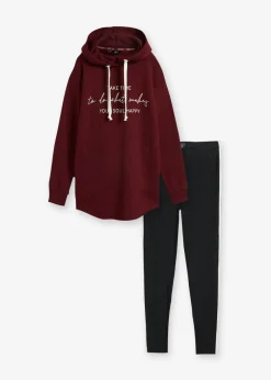 Chándal con sudadera larga y leggings (2 piezas)