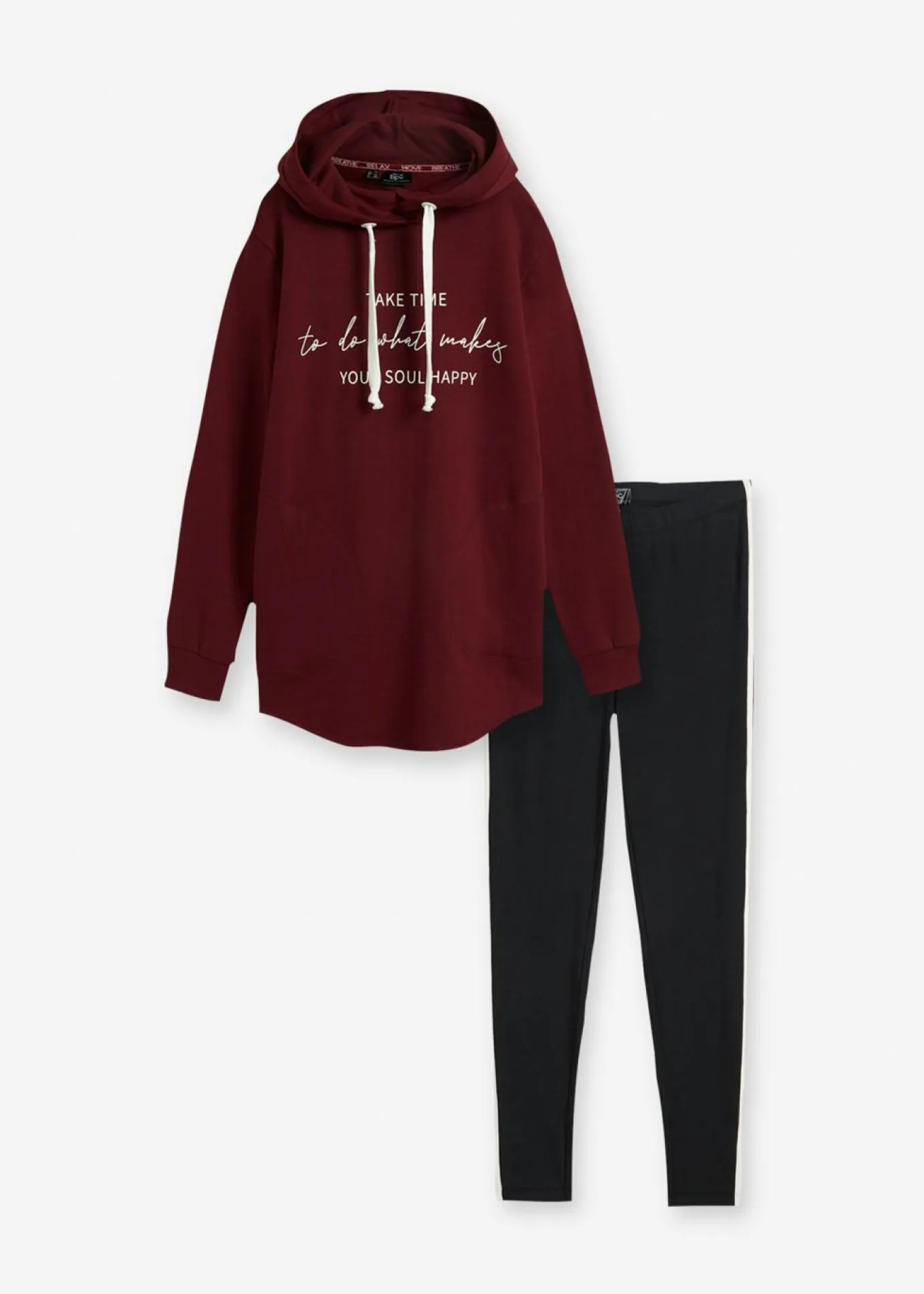 Chándal con sudadera larga y leggings (2 piezas)