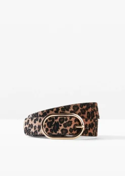 Cinturón con estampado de leopardo
