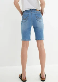 Cómodas bermudas vaqueras elásticas con cordón