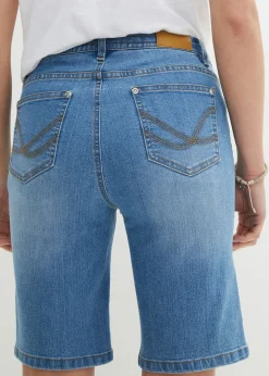 Cómodas bermudas vaqueras elásticas con cordón
