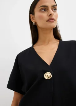 Cómodo chaleco de tejido Punto di Roma con botones decorativos