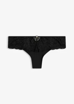 Cómodo tanga con encaje de flores