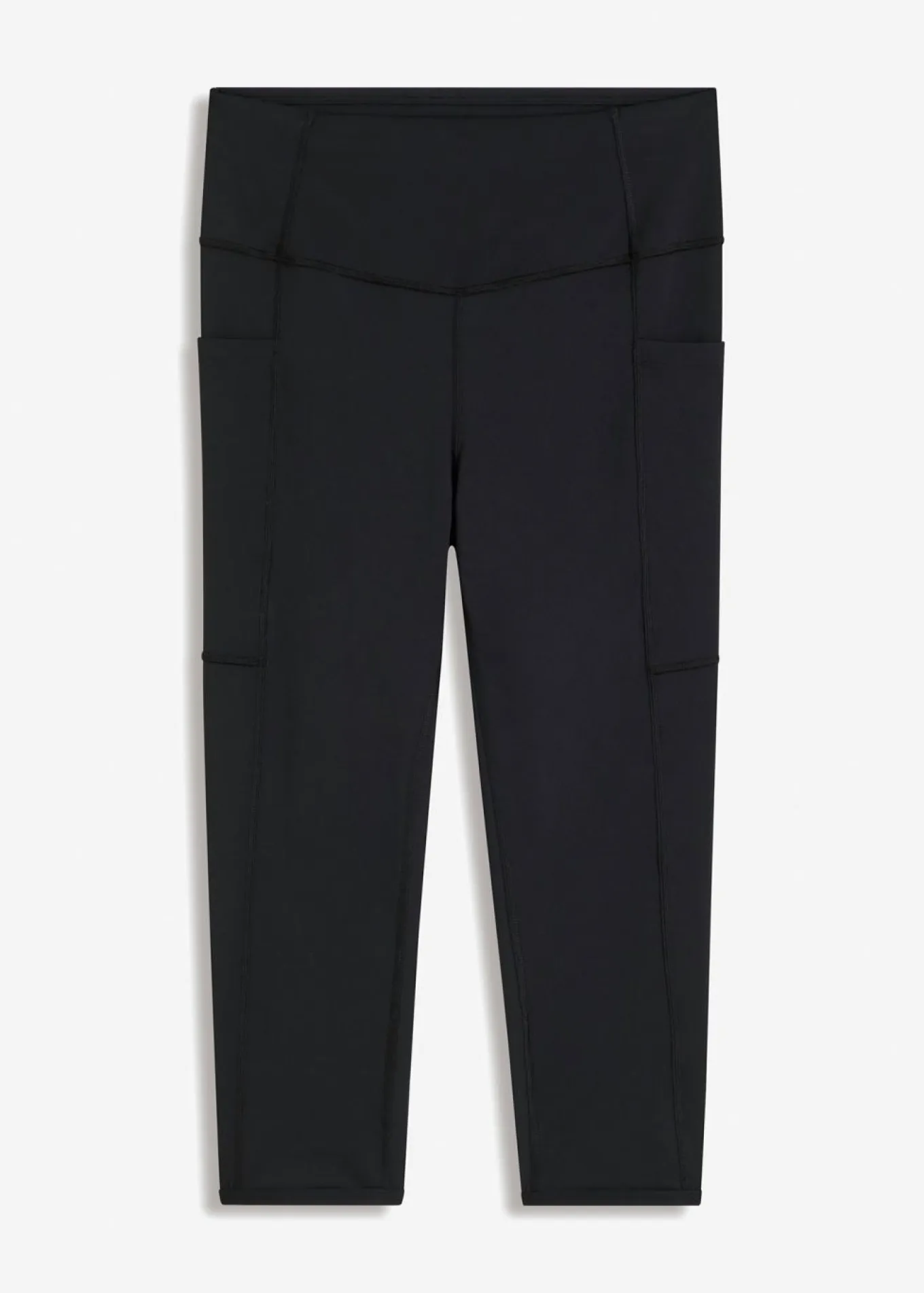 Cómodos leggings deportivos capri con bolsillo para móvil y material de secado rápido