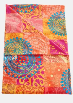 Colcha con estampado de patchwork