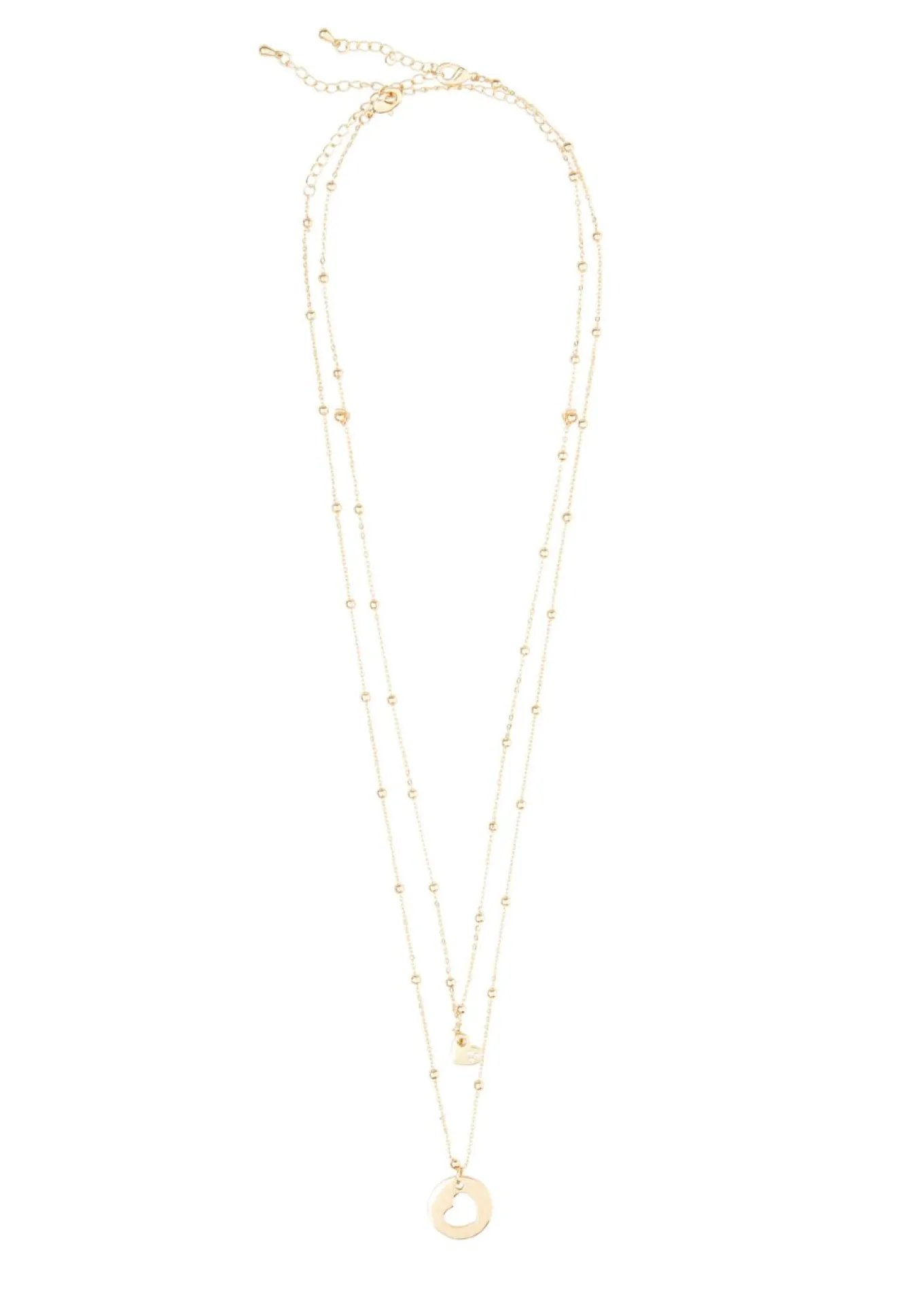 Collares (2 piezas) con colgantes en forma de corazón