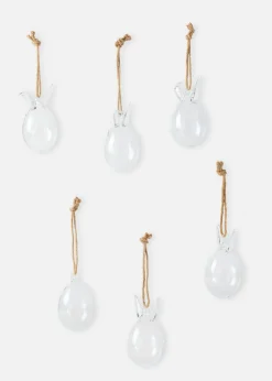 Conejitos para colgar de cristal (6 unidades)