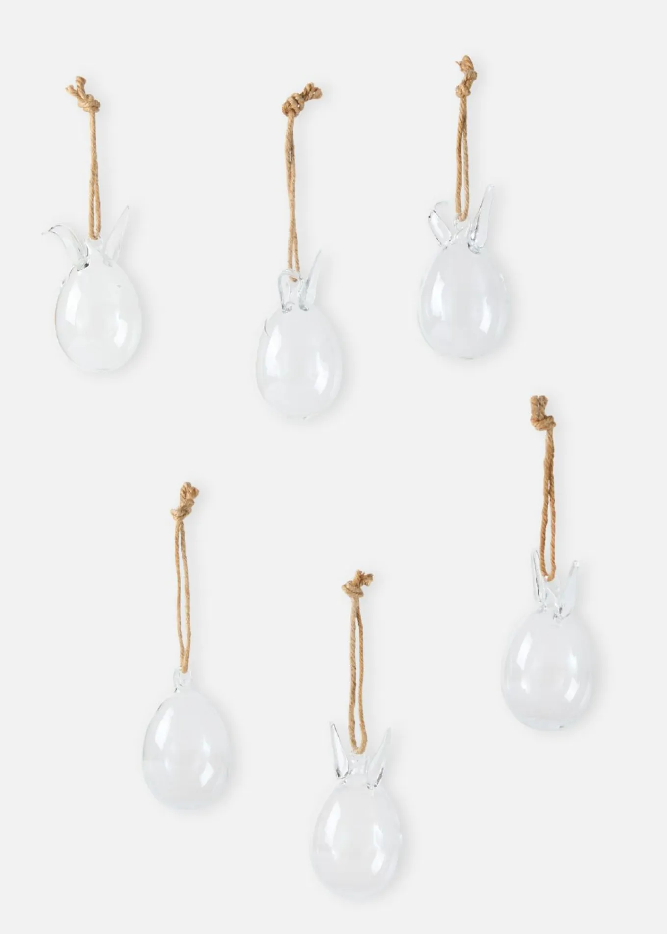 Conejitos para colgar de cristal (6 unidades)