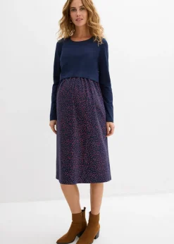 Conjunto 3 en 1 compuesto por vestido premamá y camiseta de algodón orgánico (2 piezas)