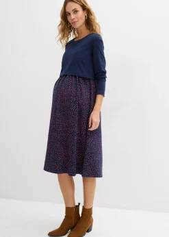 Conjunto 3 en 1 compuesto por vestido premamá y camiseta de algodón orgánico (2 piezas)