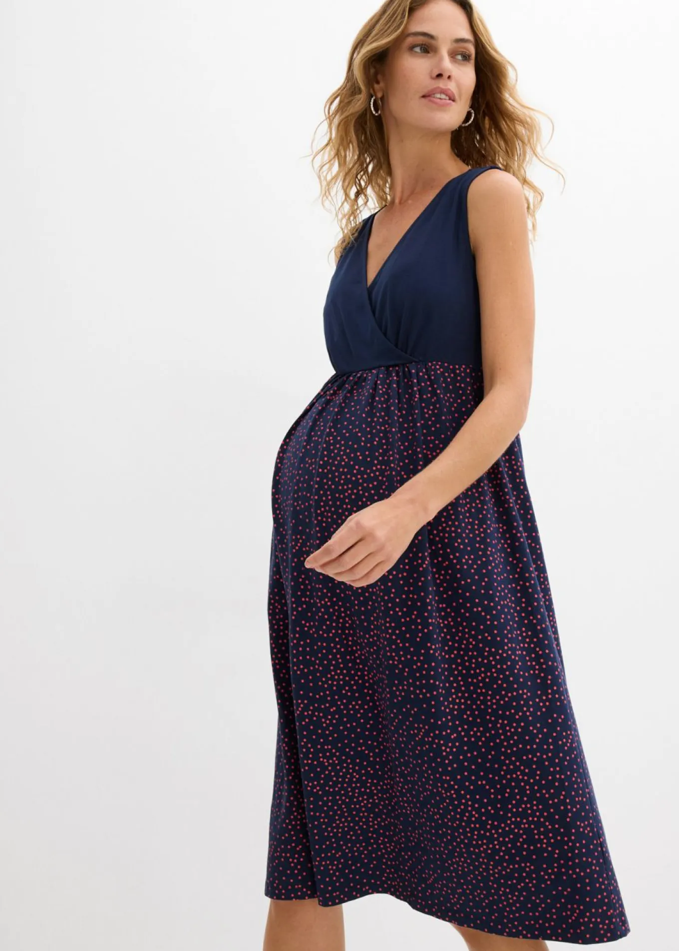 Conjunto 3 en 1 compuesto por vestido premamá y camiseta de algodón orgánico (2 piezas)