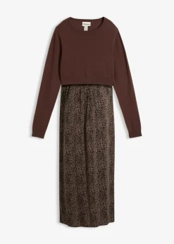 Conjunto 3 en 1 compuesto por jersey y vestido premamá con función de lactancia (2 piezas)