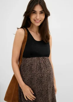Conjunto 3 en 1 compuesto por jersey y vestido premamá con función de lactancia (2 piezas)
