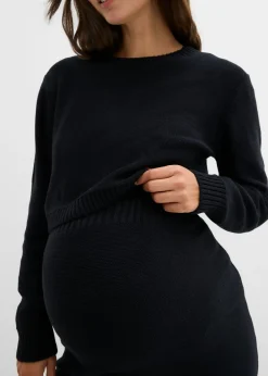 Conjunto de jersey y falda de algodón orgánico para durante y después del embarazo (2 piezas)