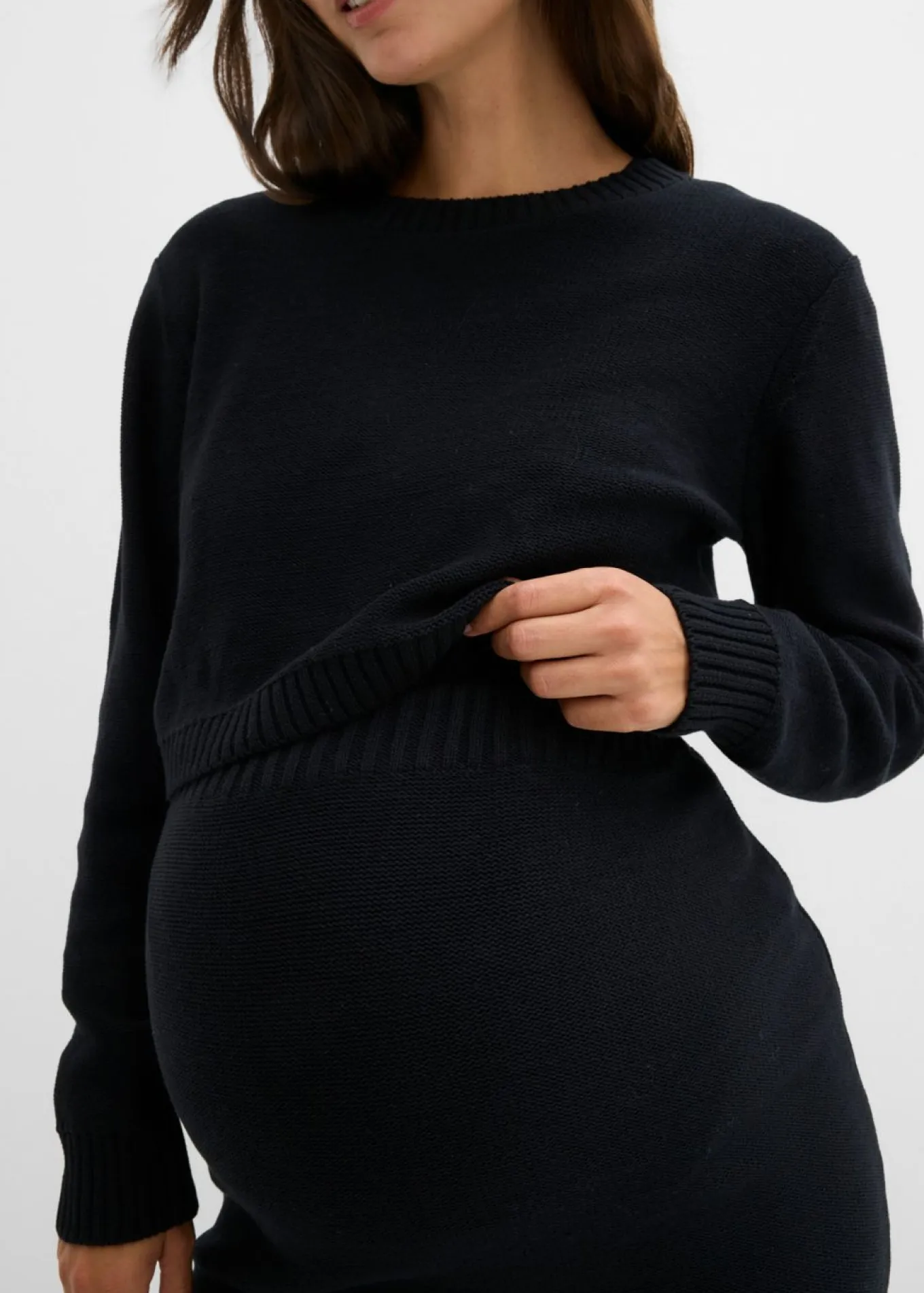 Conjunto de jersey y falda de algodón orgánico para durante y después del embarazo (2 piezas)