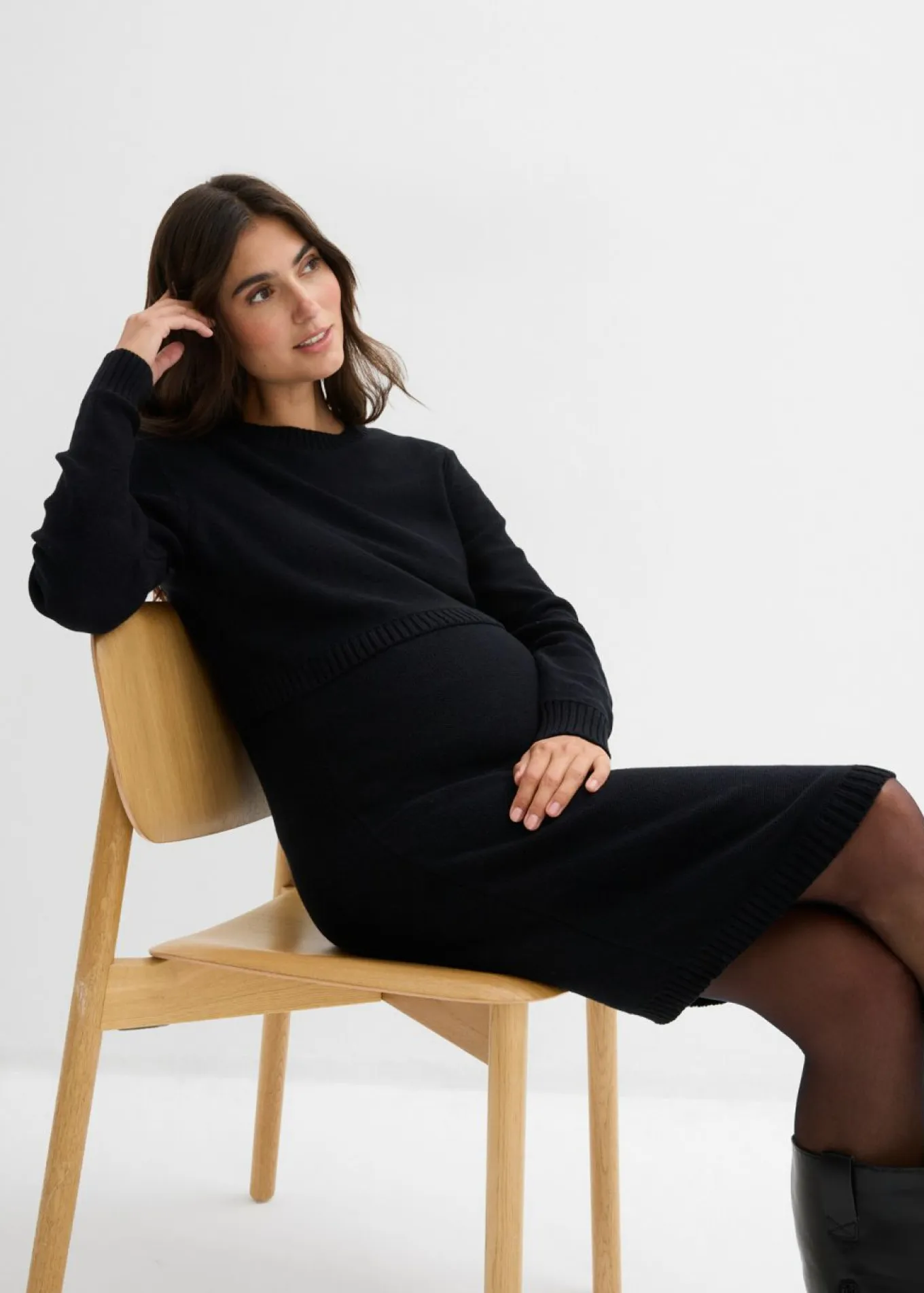 Conjunto de jersey y falda de algodón orgánico para durante y después del embarazo (2 piezas)