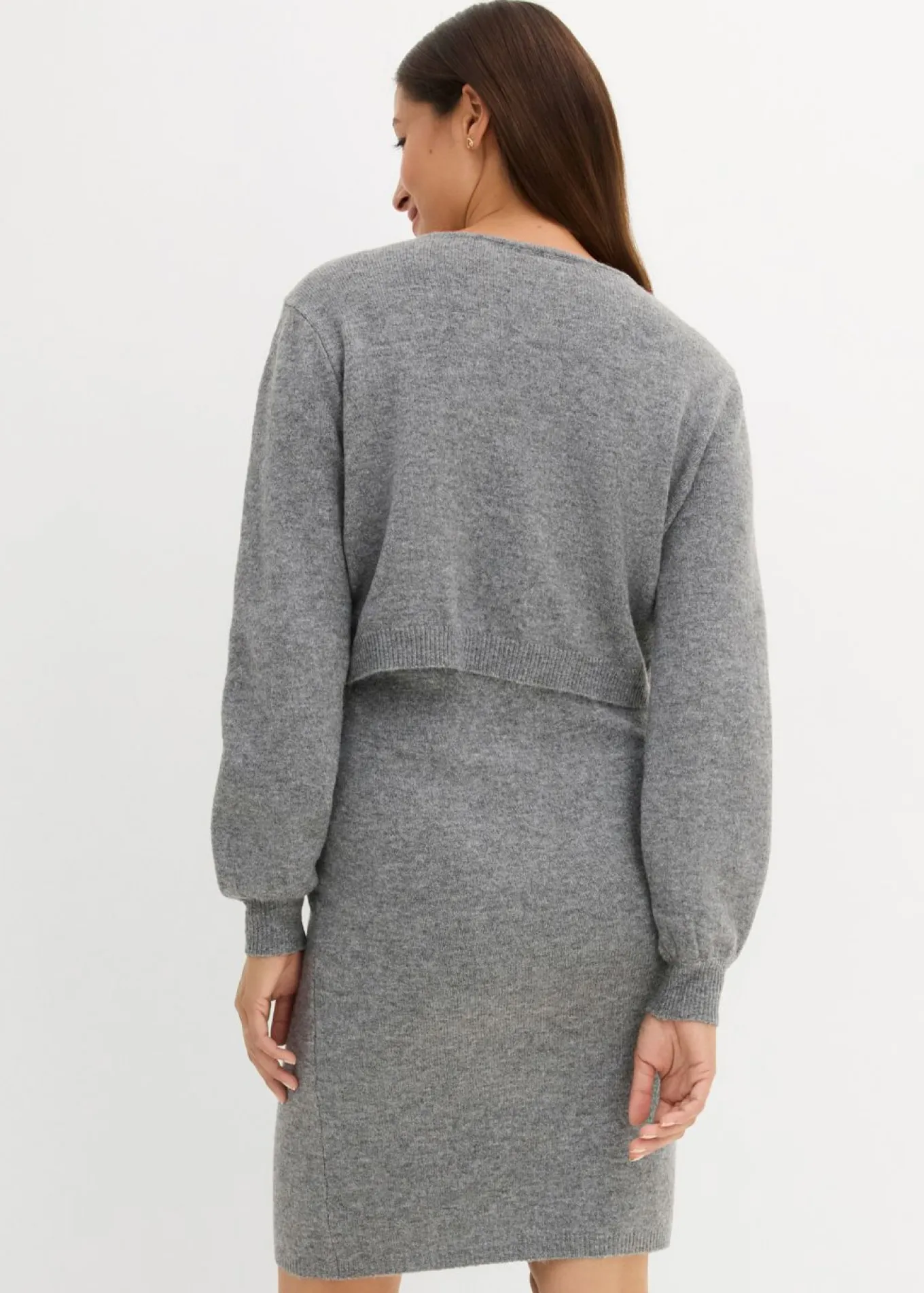 Conjunto de punto de jersey y falda para bebé