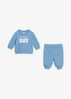 Conjunto de sudadera y pantalón de algodón orgánico puro (2 piezas)