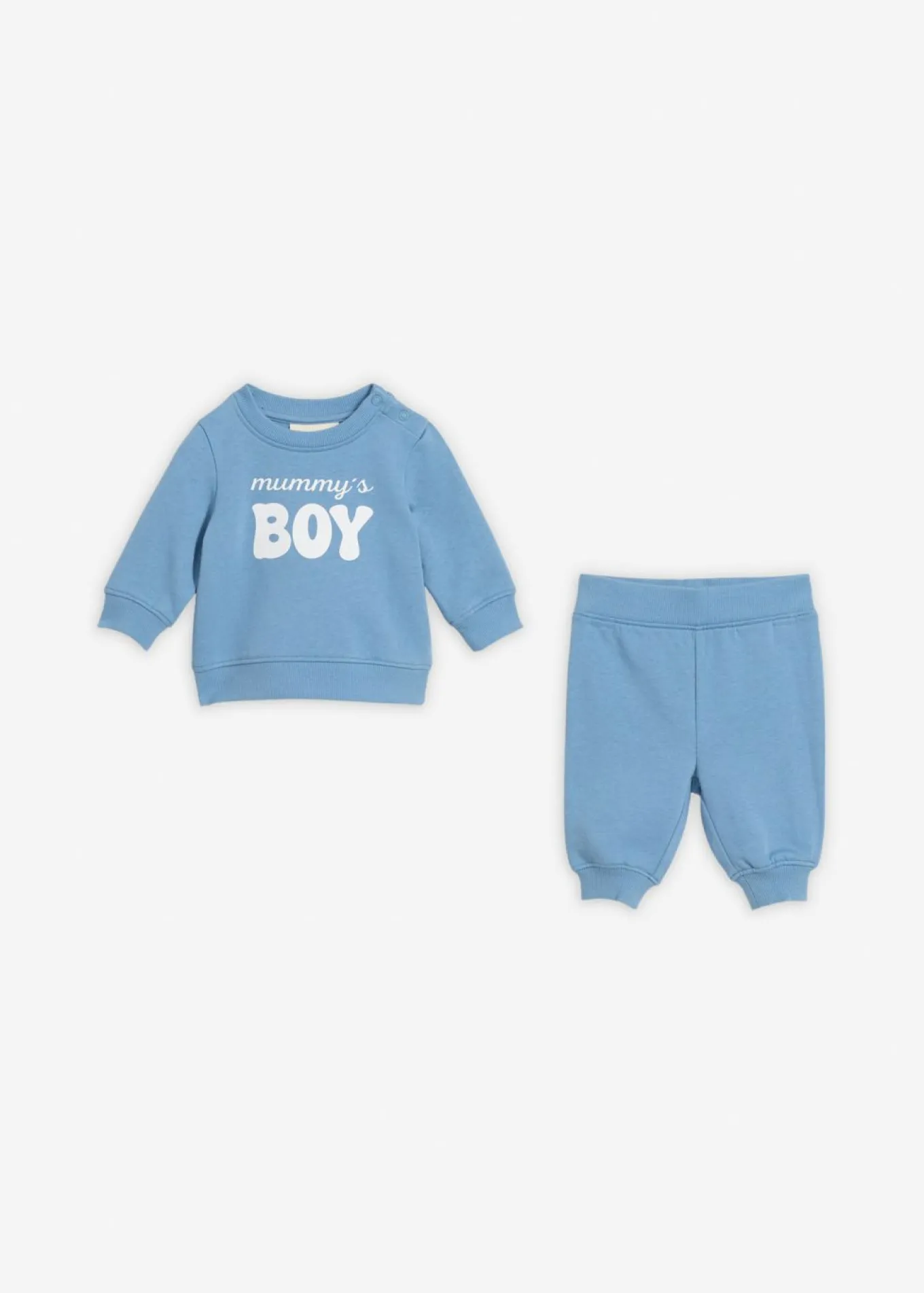 Conjunto de sudadera y pantalón de algodón orgánico puro (2 piezas)