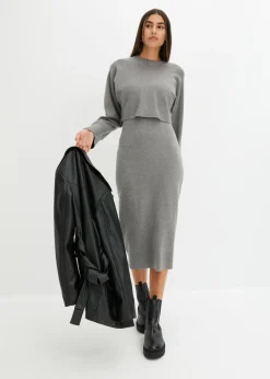 Conjunto de vestido de punto (2 piezas)